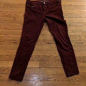 Deep Red AE Jeggings